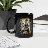 Train Like A Warrior Black Glossy Mug - Beyond T-shirts